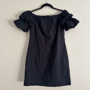 Club Monaco Elegant Black Off-Shoulder Dress